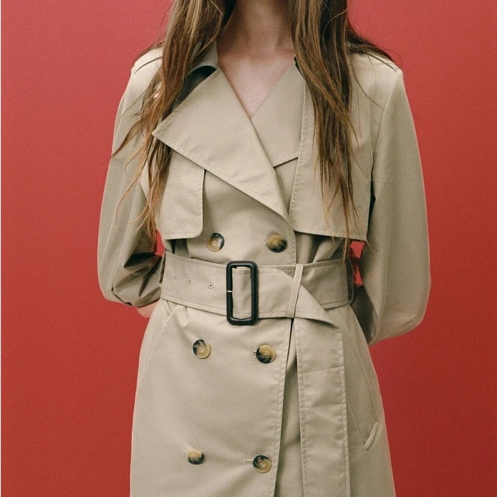 ZARA WATER-REPELLENT BELTED TRENCH COAT ZW COLLECTION